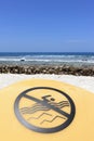 No swimming sign Royalty Free Stock Photo