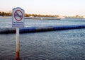 No swimming sign Royalty Free Stock Photo