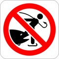 No swimming Sign