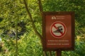 No Swimming Sign, Una National Park, Bosnia Royalty Free Stock Photo