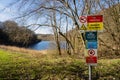 No swimming signs at Anglezarke in the West Pennines