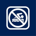 No swimming, vector sign Royalty Free Stock Photo