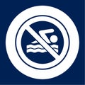 No swimming, vector sign Royalty Free Stock Photo