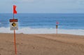 Warning Sign High Surf Rip Tide