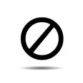 No symbol icon logo vector isolated