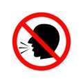 no talking icon Royalty Free Stock Photo