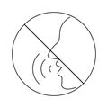 no talking icon Royalty Free Stock Photo