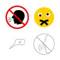 no talking icon Royalty Free Stock Photo