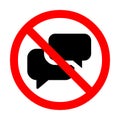 No talking sign icon illustration