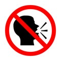 No talking sign illustration