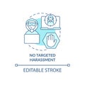 No targeted harassment concept icon Royalty Free Stock Photo