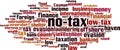 No tax word cloud Royalty Free Stock Photo