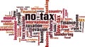 No tax word cloud Royalty Free Stock Photo