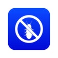 No termite sign icon digital blue