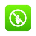 No termite sign icon digital green