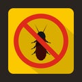 No termite sign icon, flat style