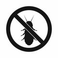 No termite sign icon, simple style
