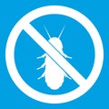 No termite sign icon white