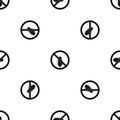 No termite sign pattern seamless black