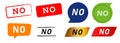 no text speech bubble and stamp label sticker information prohibited refuse denied sign Royalty Free Stock Photo