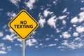 No texting road sign Royalty Free Stock Photo