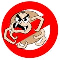 No ticks warning sign Royalty Free Stock Photo