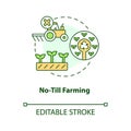 No-till farming concept icon