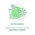 No-till farming green concept icon