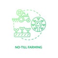 No-till farming green gradient concept icon