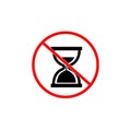 No time here icon. time is not allow here Royalty Free Stock Photo