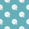 No time pattern seamless blue Royalty Free Stock Photo