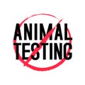 No to animal testing sign.