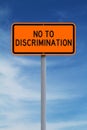 No to Discrimination