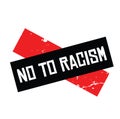 No to racism stamp on white