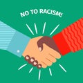 No to racism, handshake businessman agreement Royalty Free Stock Photo