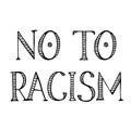 No To Racism label