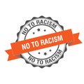 No to racism stamp illustration