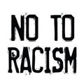 No to racism stamp on white