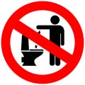 No toilet littering vector sign Royalty Free Stock Photo