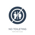 no toileting icon in trendy design style. no toileting icon isolated on white background. no toileting vector icon simple and