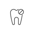 No tooth outline icon