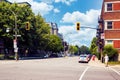 No traffic on Berri street in Montreal, Quebec, Canada Royalty Free Stock Photo