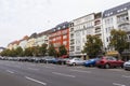 No traffic on Kaiserdamm boulevard and cars parked Royalty Free Stock Photo
