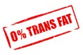 No trans fat rubber stamp