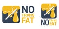 No trans fat square badge for Labeling Royalty Free Stock Photo