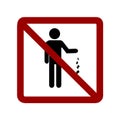 No Trash Around. Warning Sign with Littering Forbidden. Vector Icon