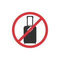 No travel icon in a flat design. Vector illustration