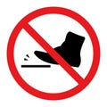 No treading symbol vector illustration.