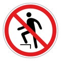 No treading symbol Vector illustration.