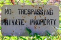 No Trespass readable